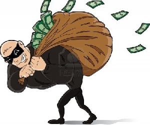 theft of 7 lakhs at bank counter 